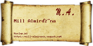 Mill Almiréna névjegykártya